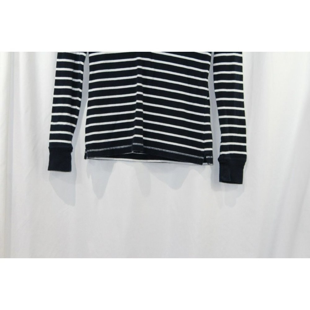 Lauren Ralph Lauren Womens Blue White Striped Cotton Long Sleeve Top PXS - Picture 3 of 5